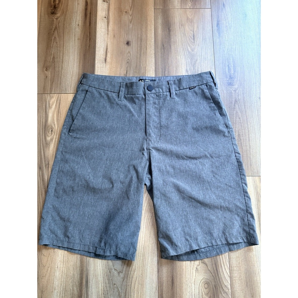 Hurley Phantom Performance Shorts Men's 31 Gray Golf‎ 9" Inseam Casual Summer